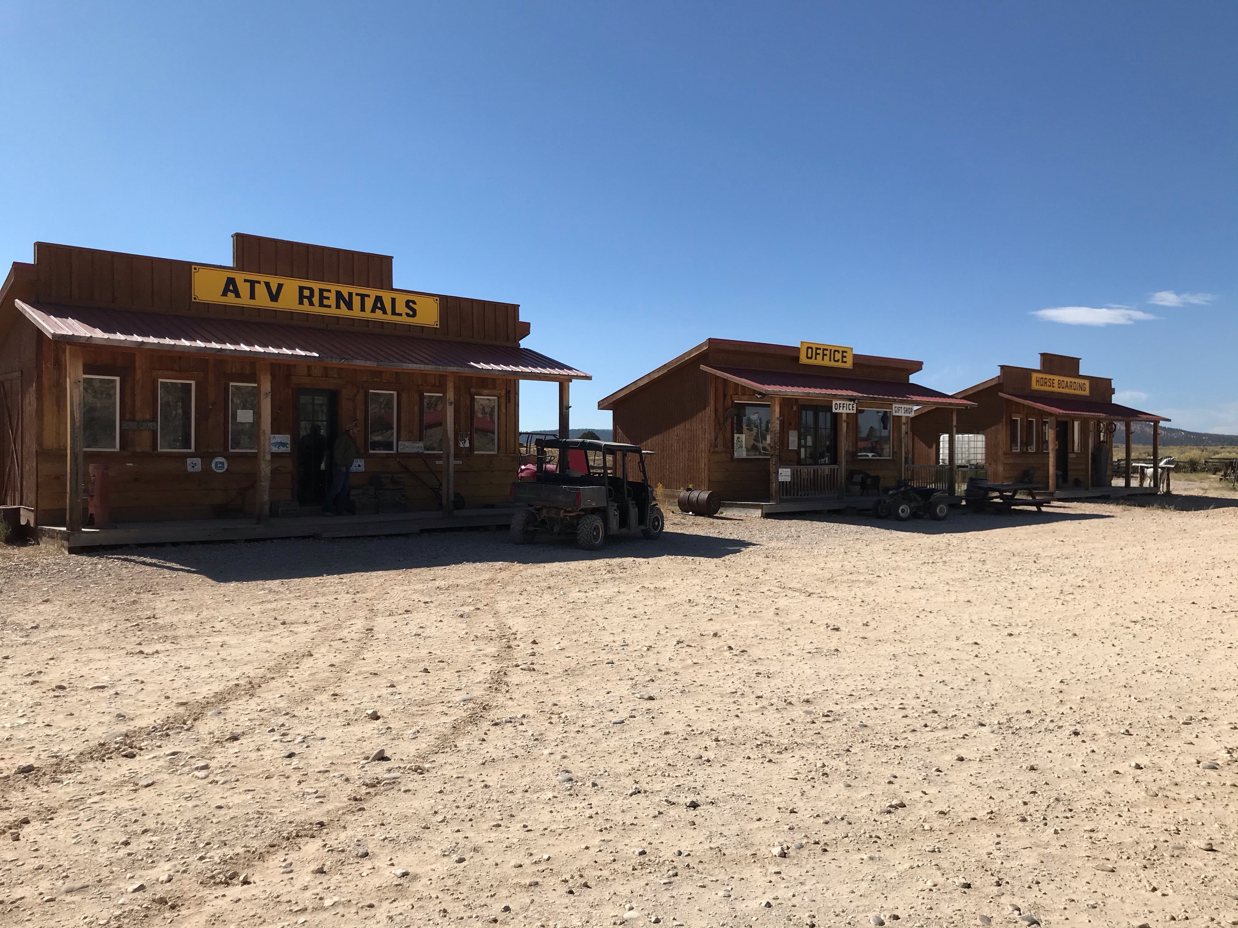 Bryce Wildlife Outfitters ATV rental office near Bryce Canyon